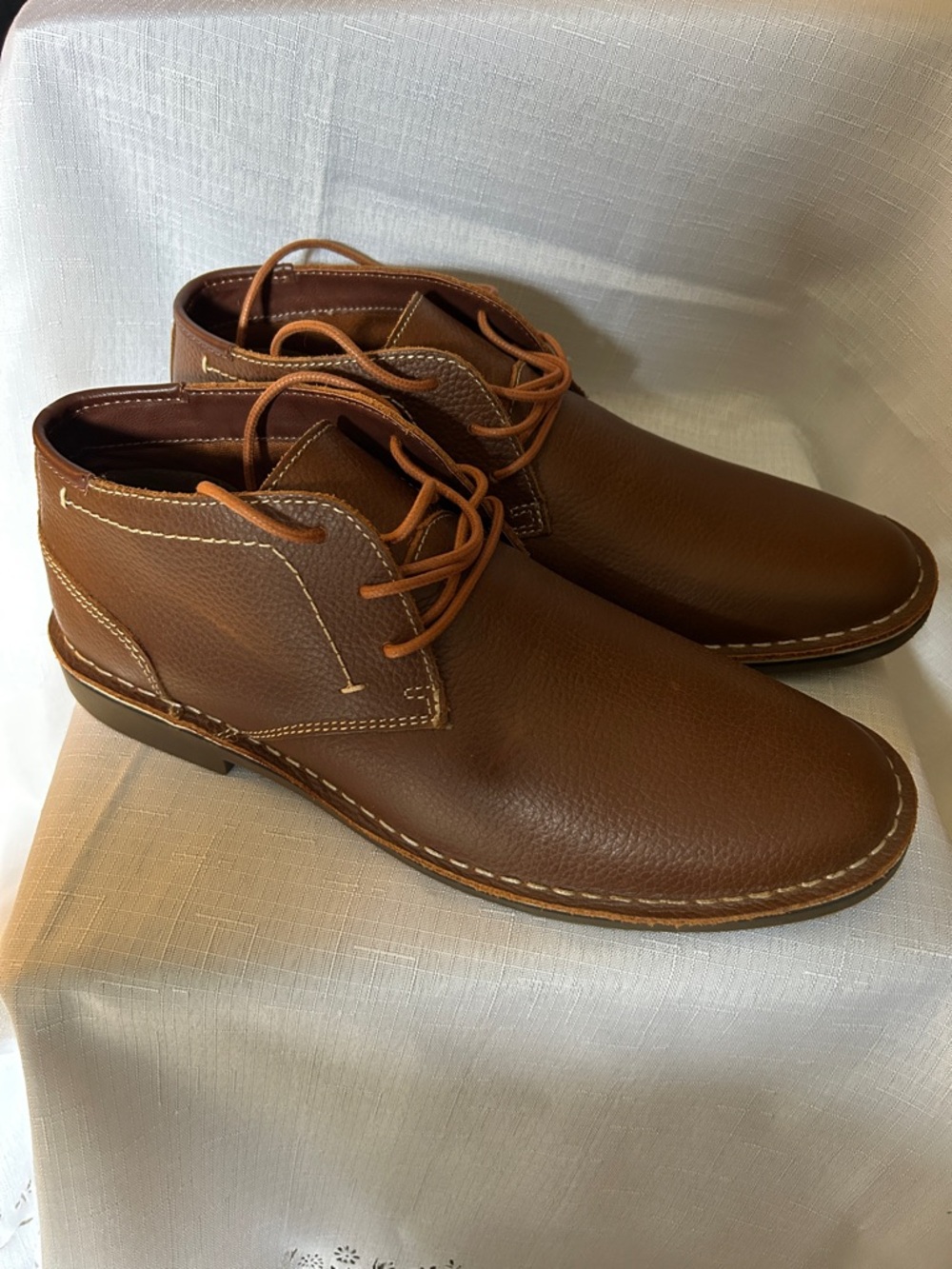 Kenneth Cole Reaction Men's Tan Brown Leather Chukka Boots